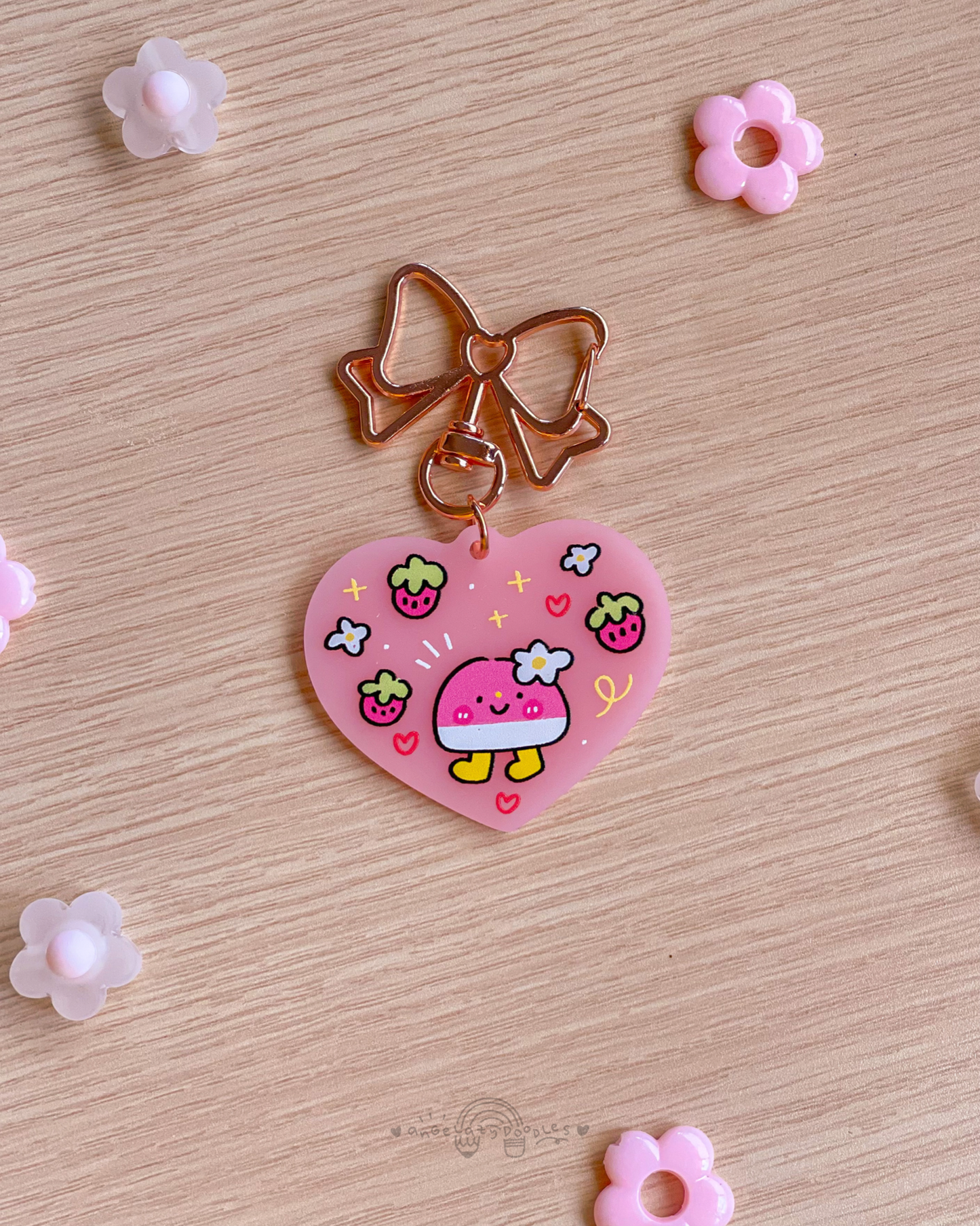 Pink Acrylic Keychains !