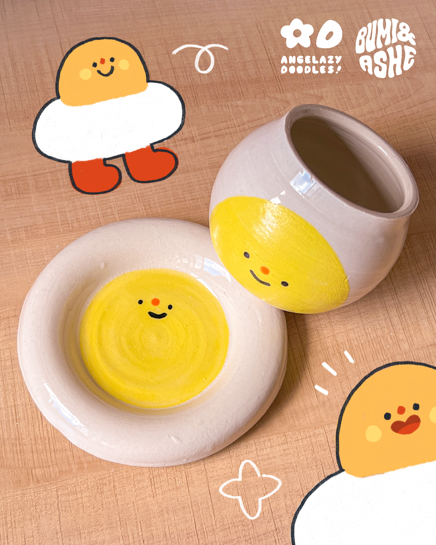 The Merienda Collection: Eggo Boi Cup & Saucer (Preorder)